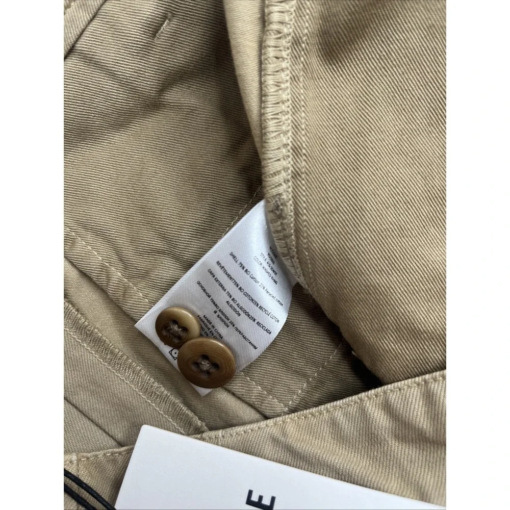 RE/DONE 90s High-Rise Loose Trousers 29 Button Fly Twill Chino Washed Khaki